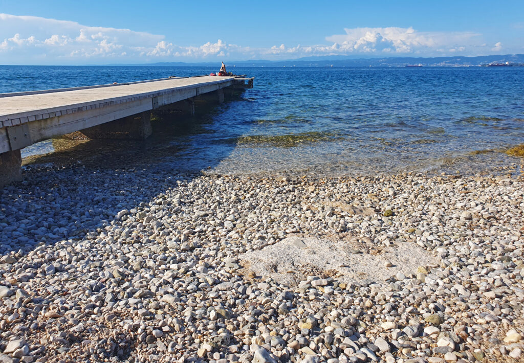 Svetilnik Beach in Izola, Slovenia