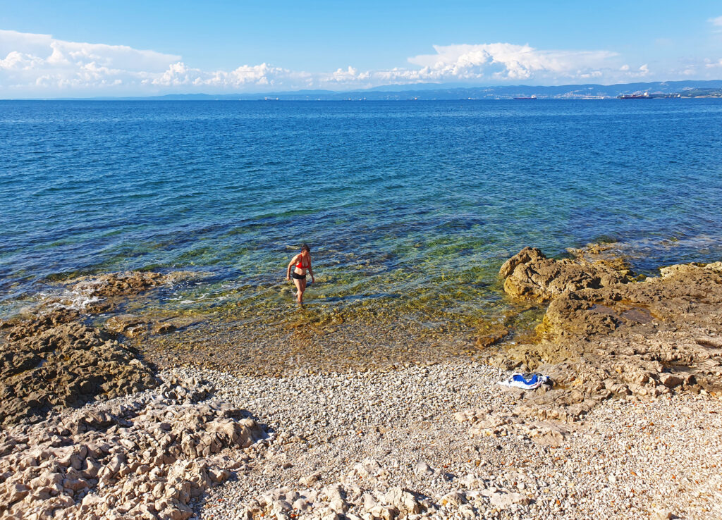 Svetilnik Beach in Izola, Slovenia