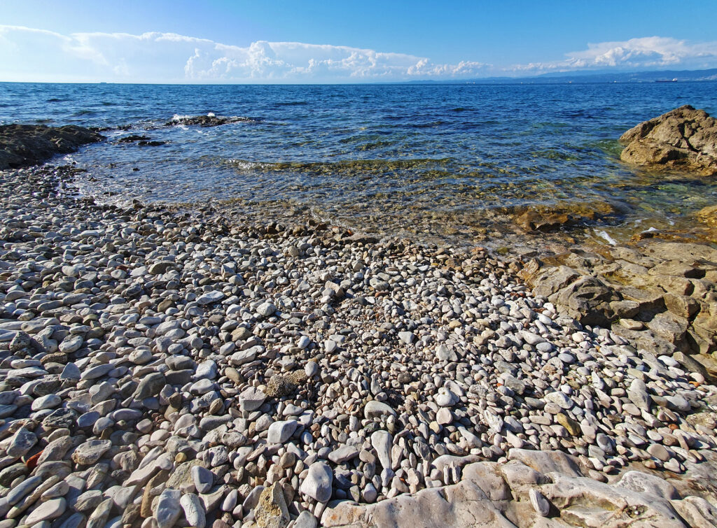 Svetilnik Beach in Izola, Slovenia