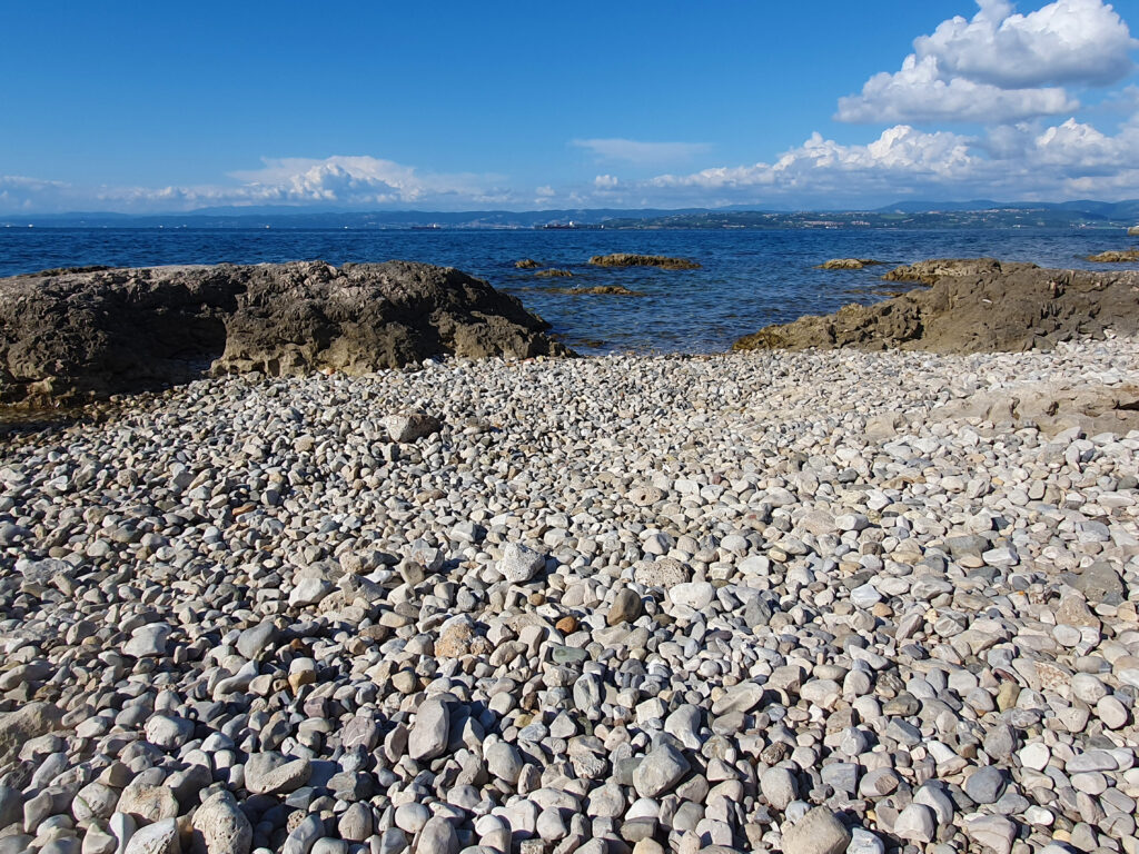 Svetilnik Beach in Izola, Slovenia