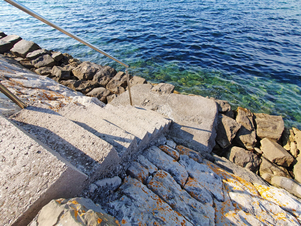 Koper beaches, Žusterna Beach - on the Stairs
