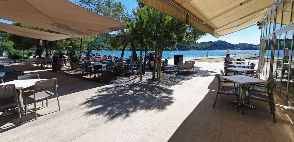 Strunjan Central Beach with Blue flag