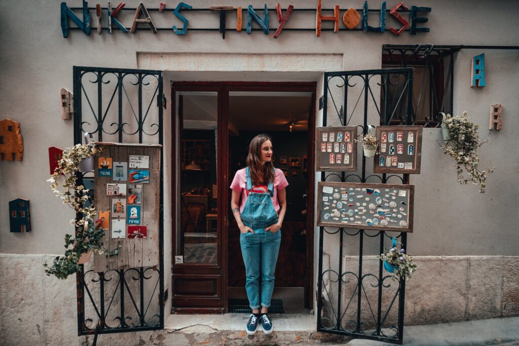 Nika's Tiny House - a small shop where Nika, the owner, uses driftwood to create amazing art pieces